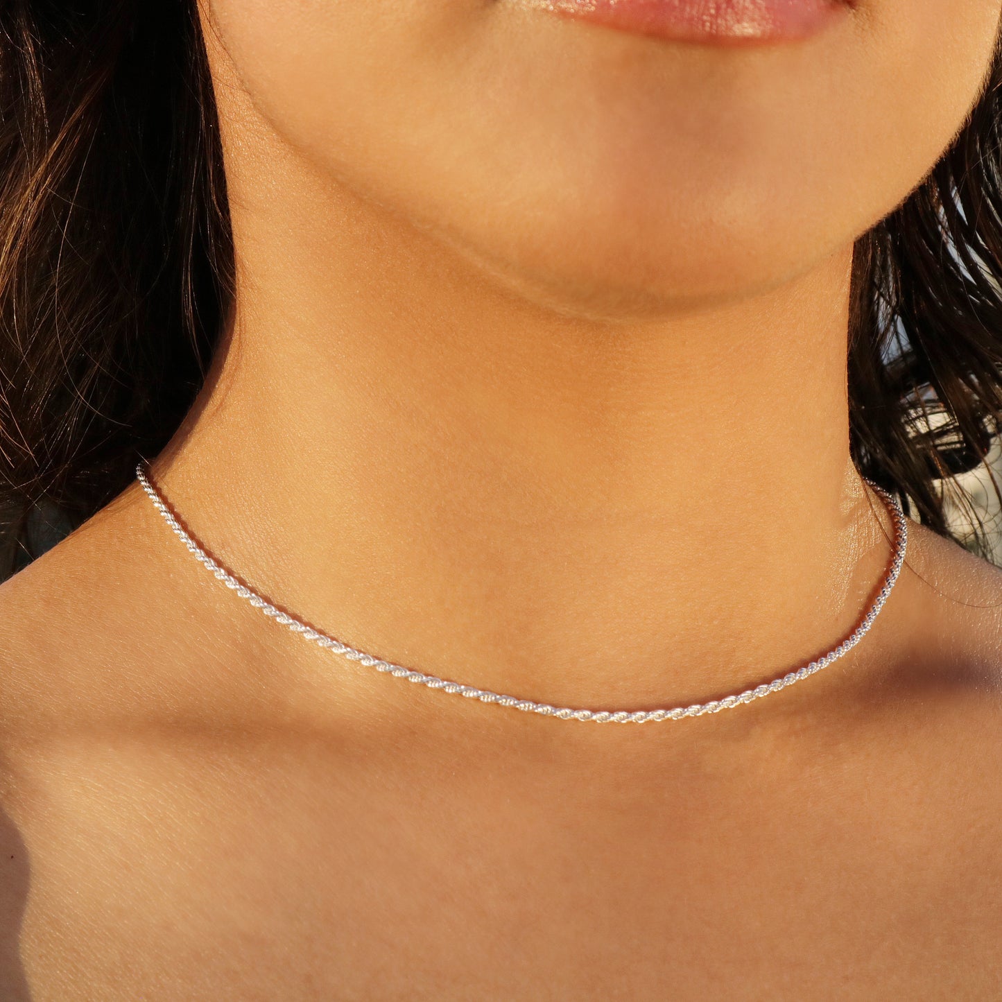 1.7mm Rope Necklace - 925 Silver