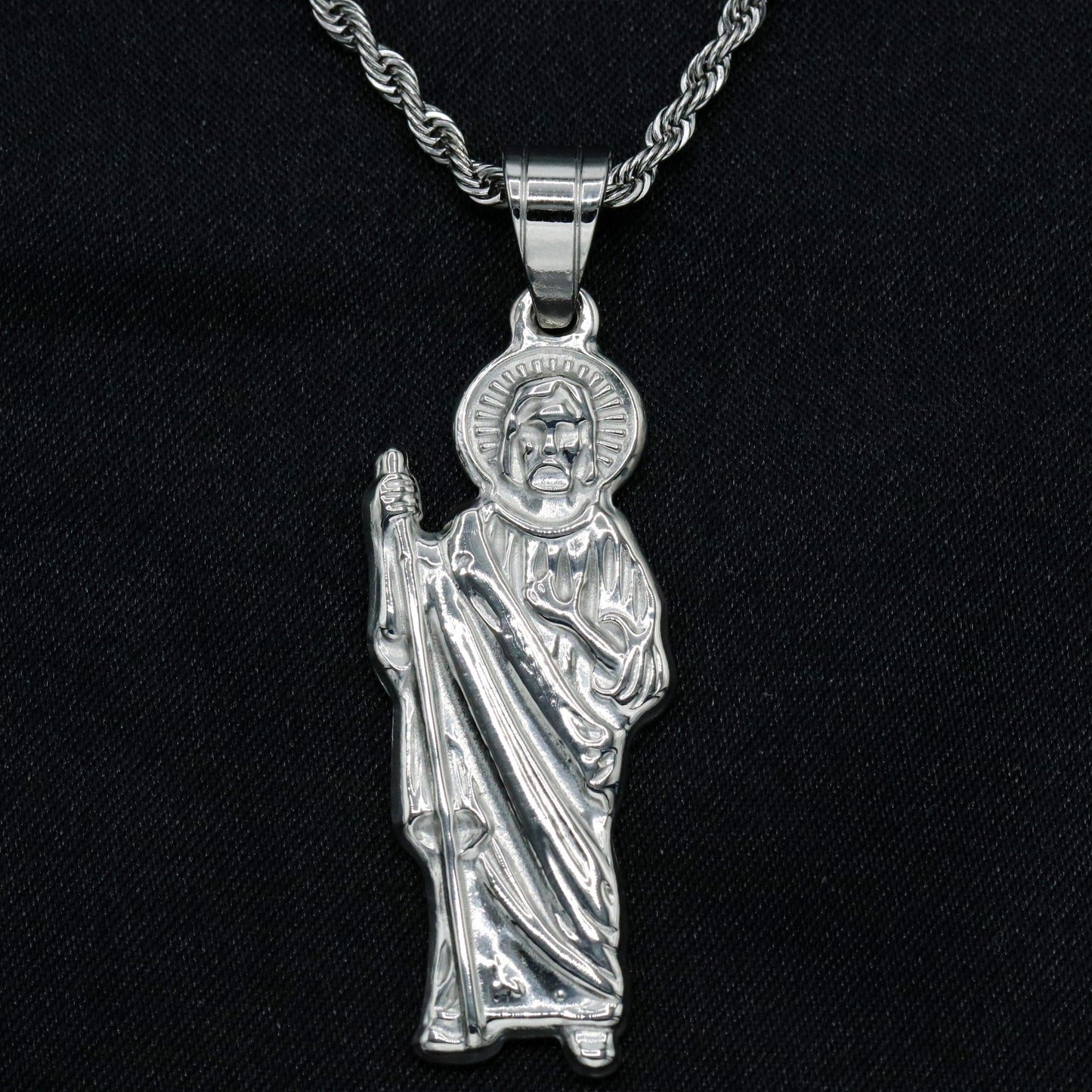 Small San Judas Pendant - Premium 316L Stainless