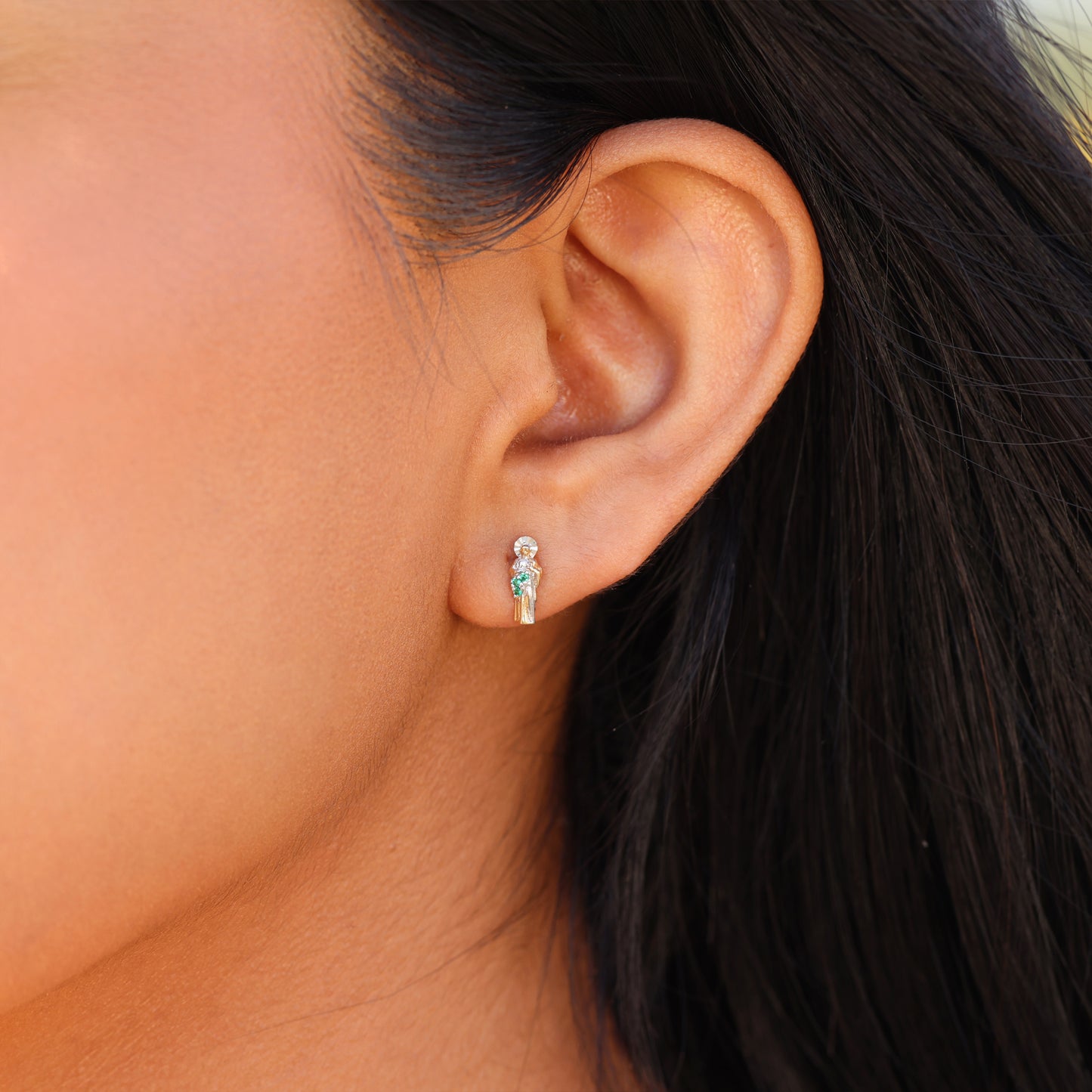 San Judas Earrings - 14k Gold