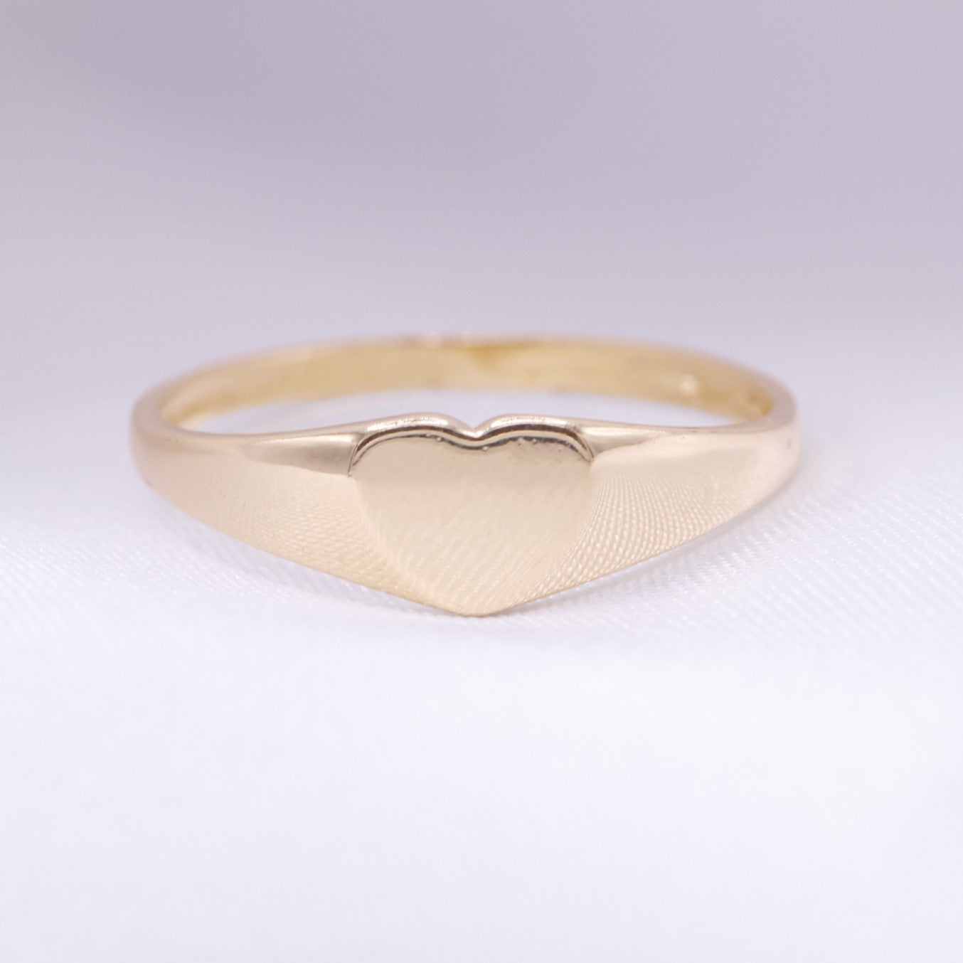 Heart Signet Ring - 10k Gold