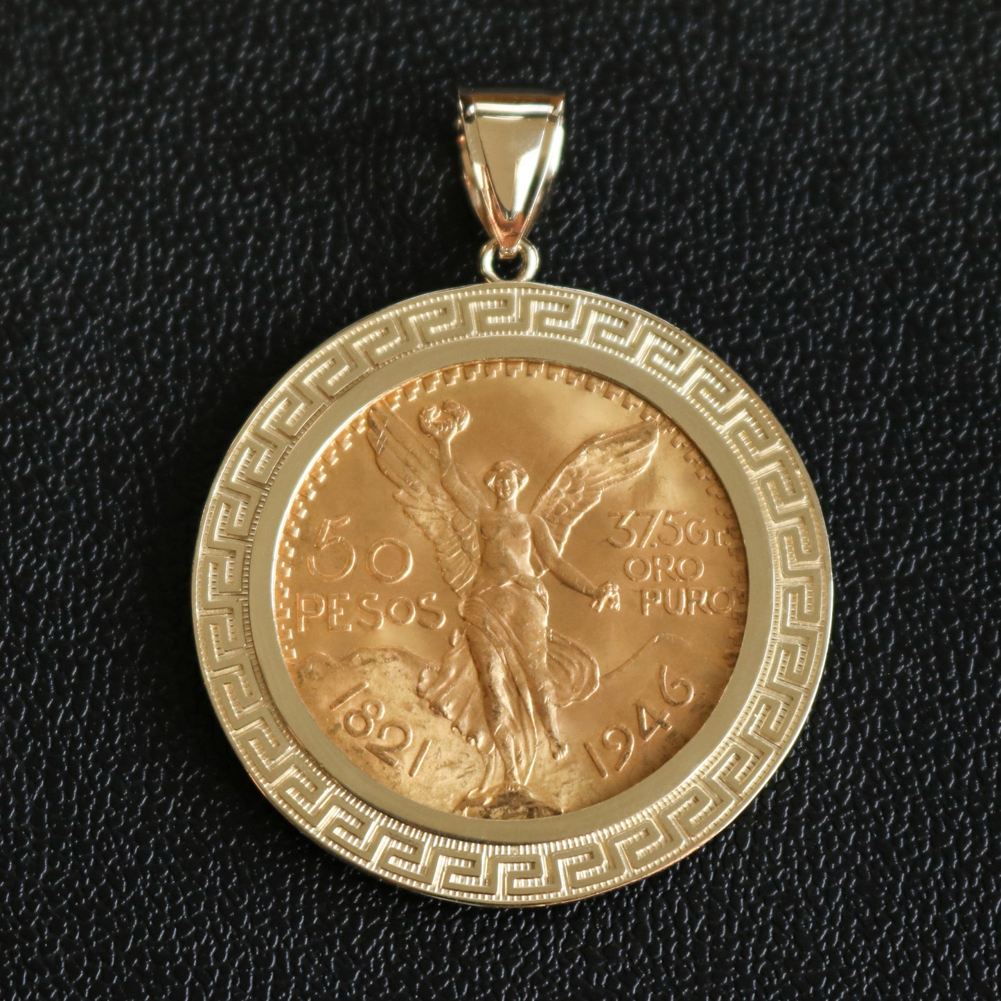 Aztec Bezel Centenario Pendant - Original 22k Gold