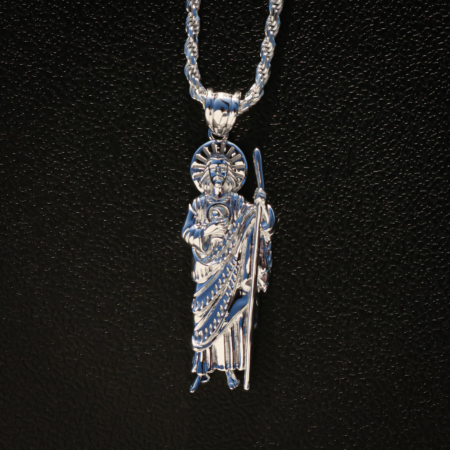 Plain San Judas Pendant - 925 Silver