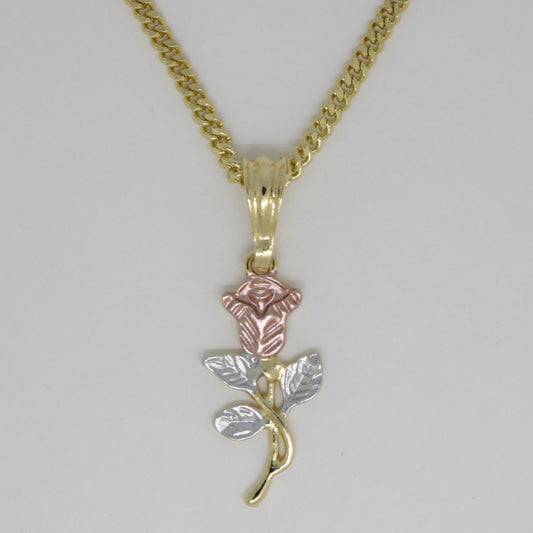Rose 3 Tone Necklace - Gold