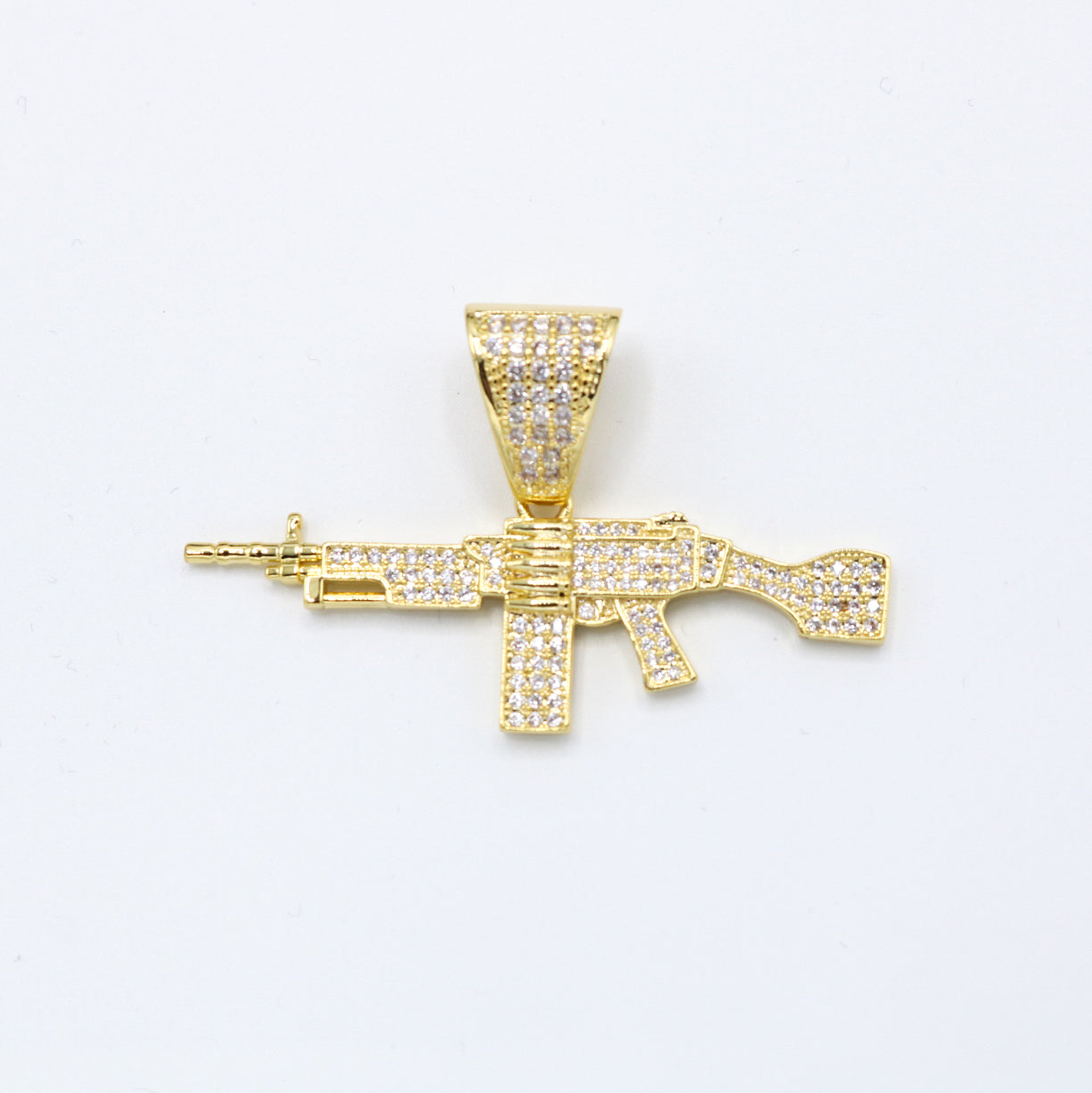 Machine Gun Pendant - Gold