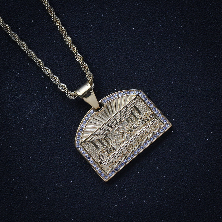 Small Last Supper Pendant - Gold