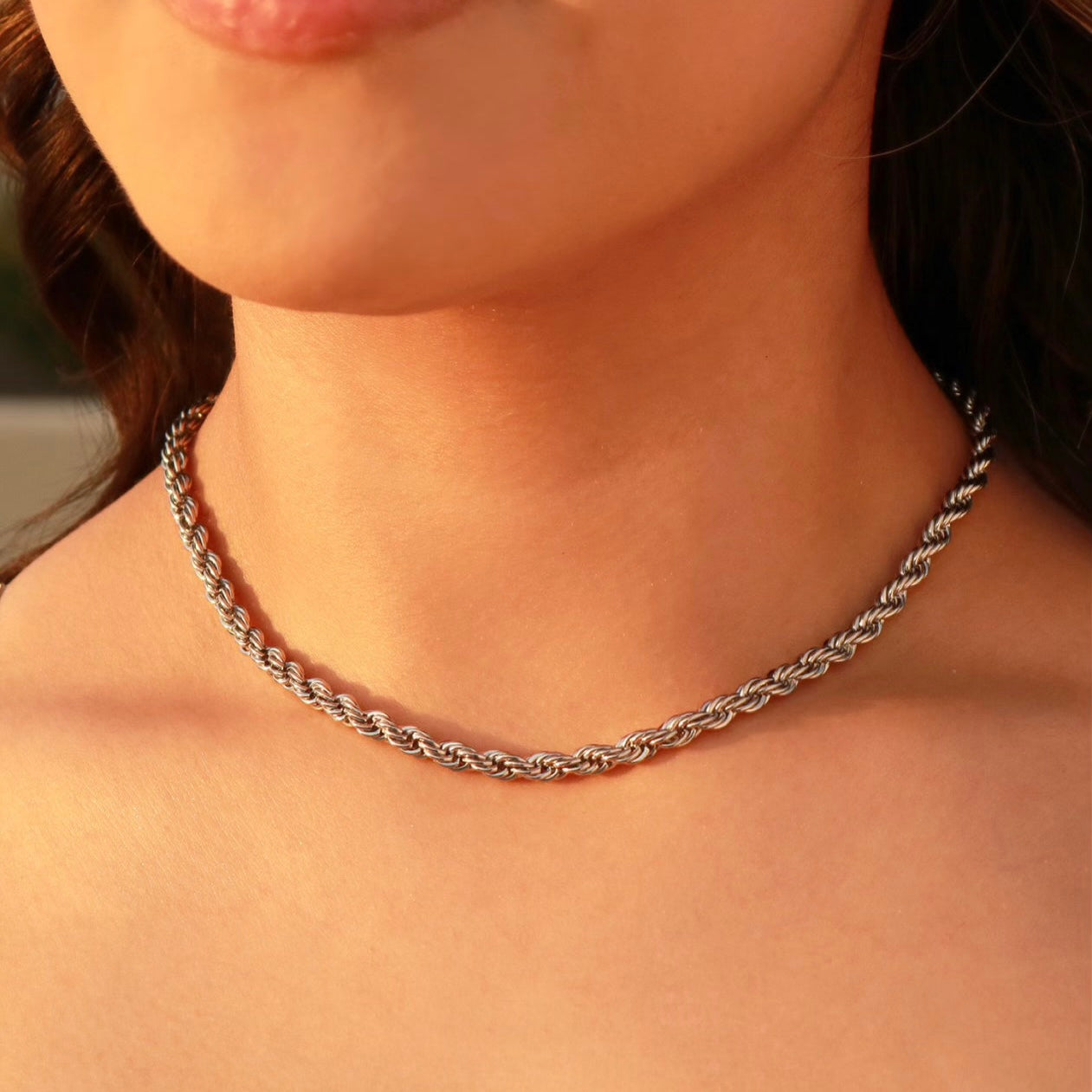 Women's 5mm Rope Necklace - Premium 316L Stainless – Huerta Jewelry