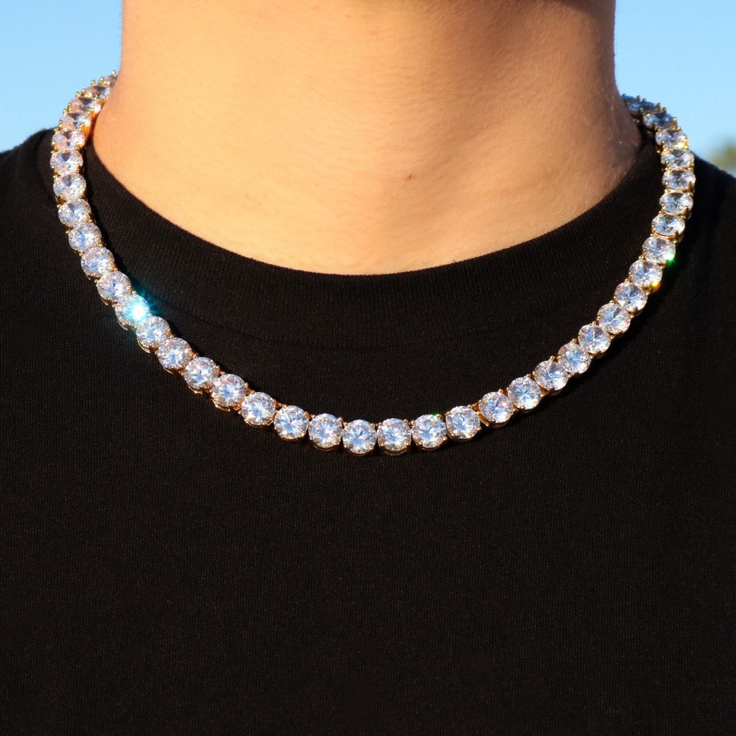 8mm Tennis Chain - Gold