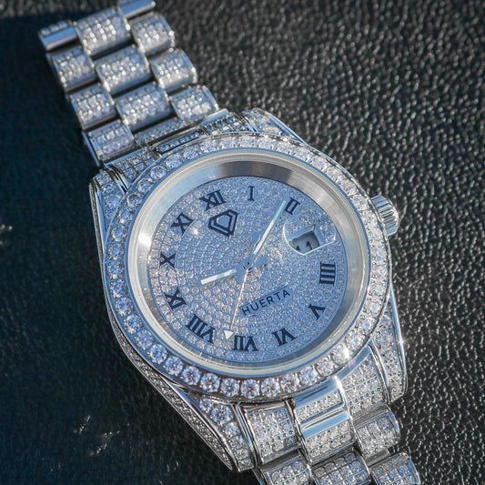 Fully Iced Huerta VVS Moissanite Watch - Premium 316L Stainless