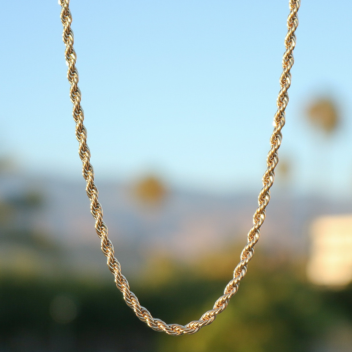 4mm Rope Chain - Gold – Huerta Jewelry