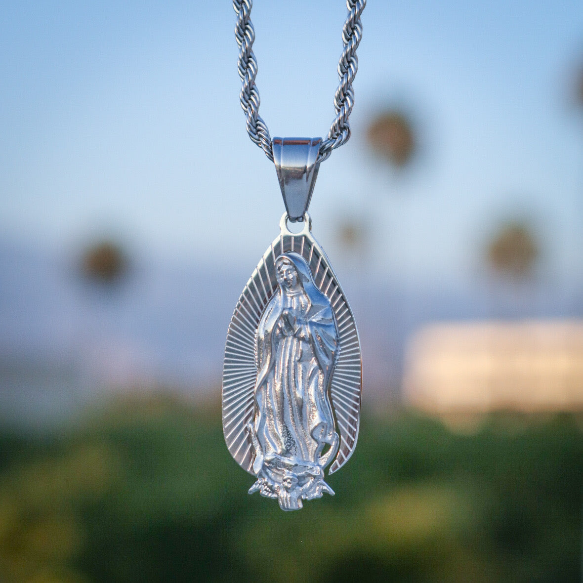 Virgin Mary Pendant - Premium 316L Stainless