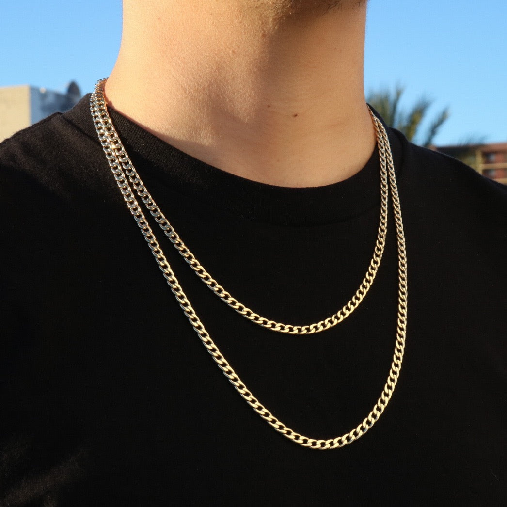 5mm Cuban Chain Gold – Huerta Jewelry