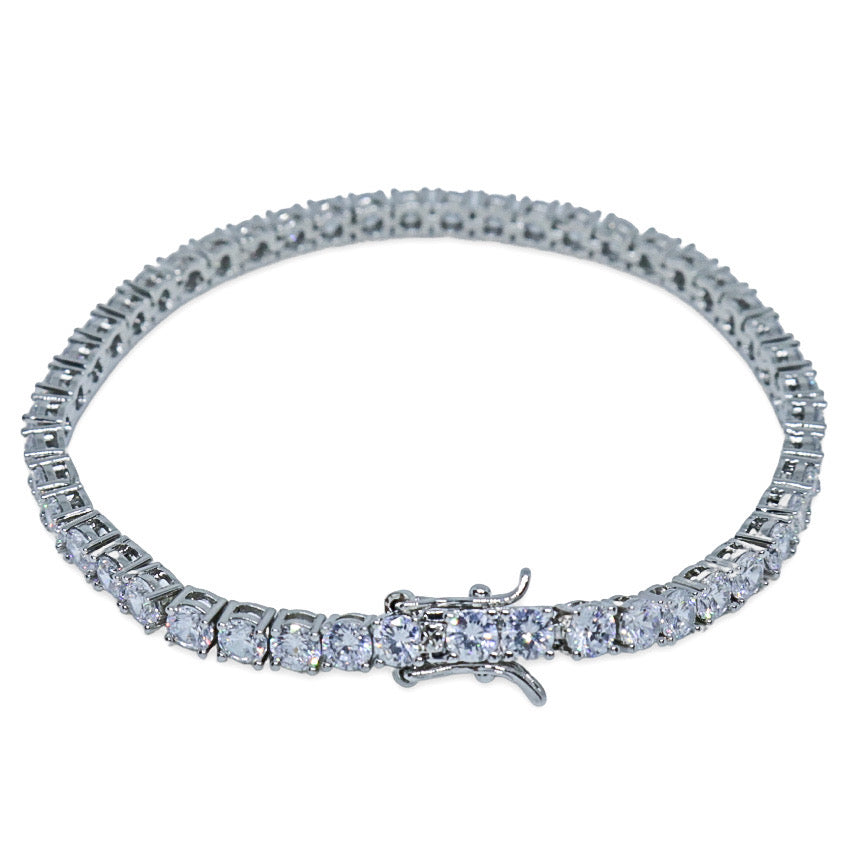 4mm Tennis Bracelet - White Gold