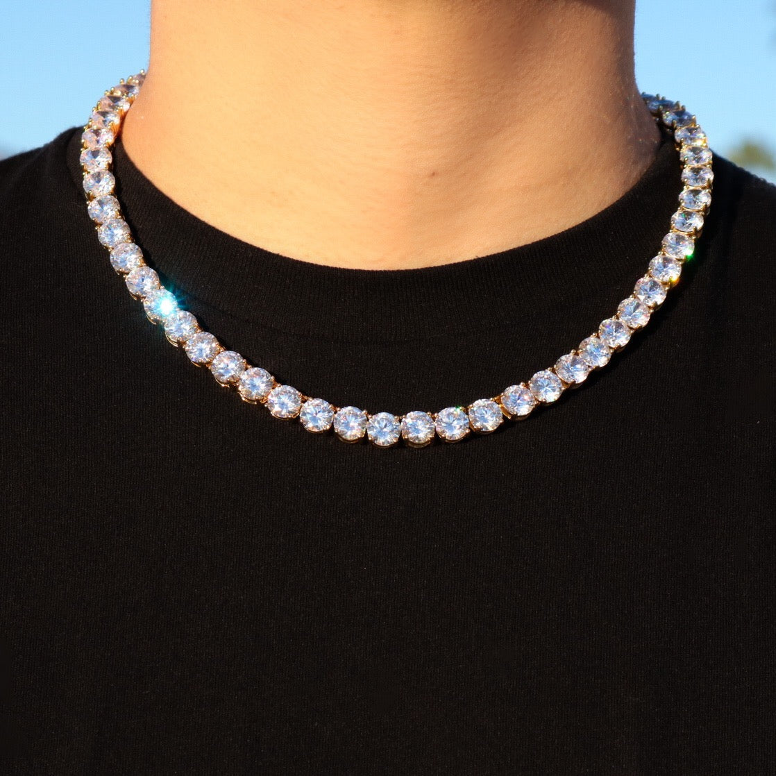 8mm Tennis Chain - Gold