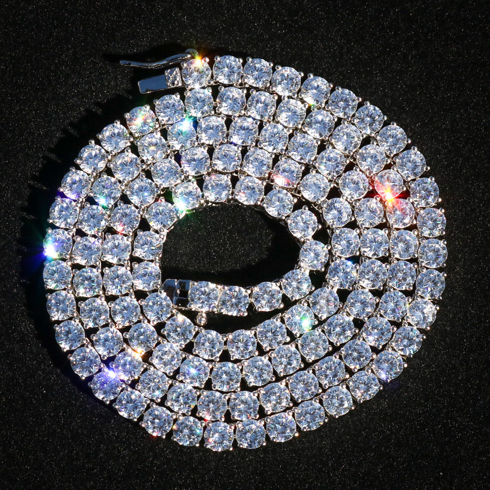 4mm Tennis Necklace - 925 Silver