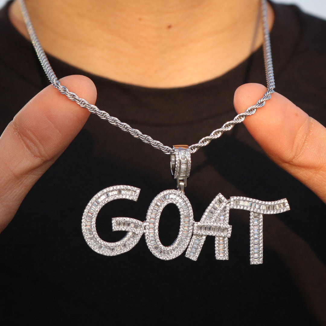 Custom Iced Out Baguette Letter Pendant