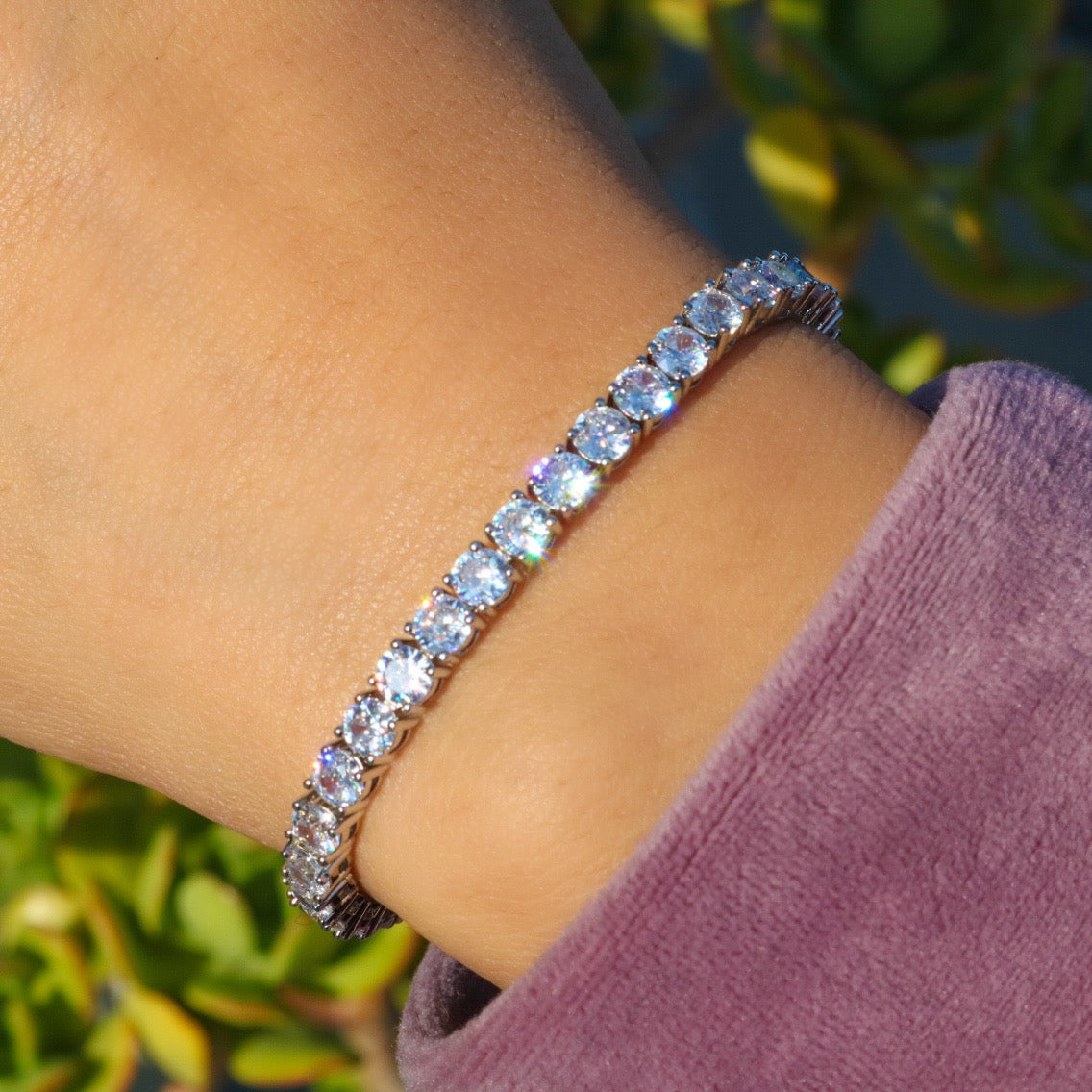 4mm Tennis Bracelet - White Gold