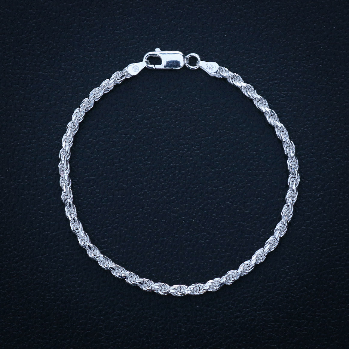 3mm Rope Bracelet - 925 Silver