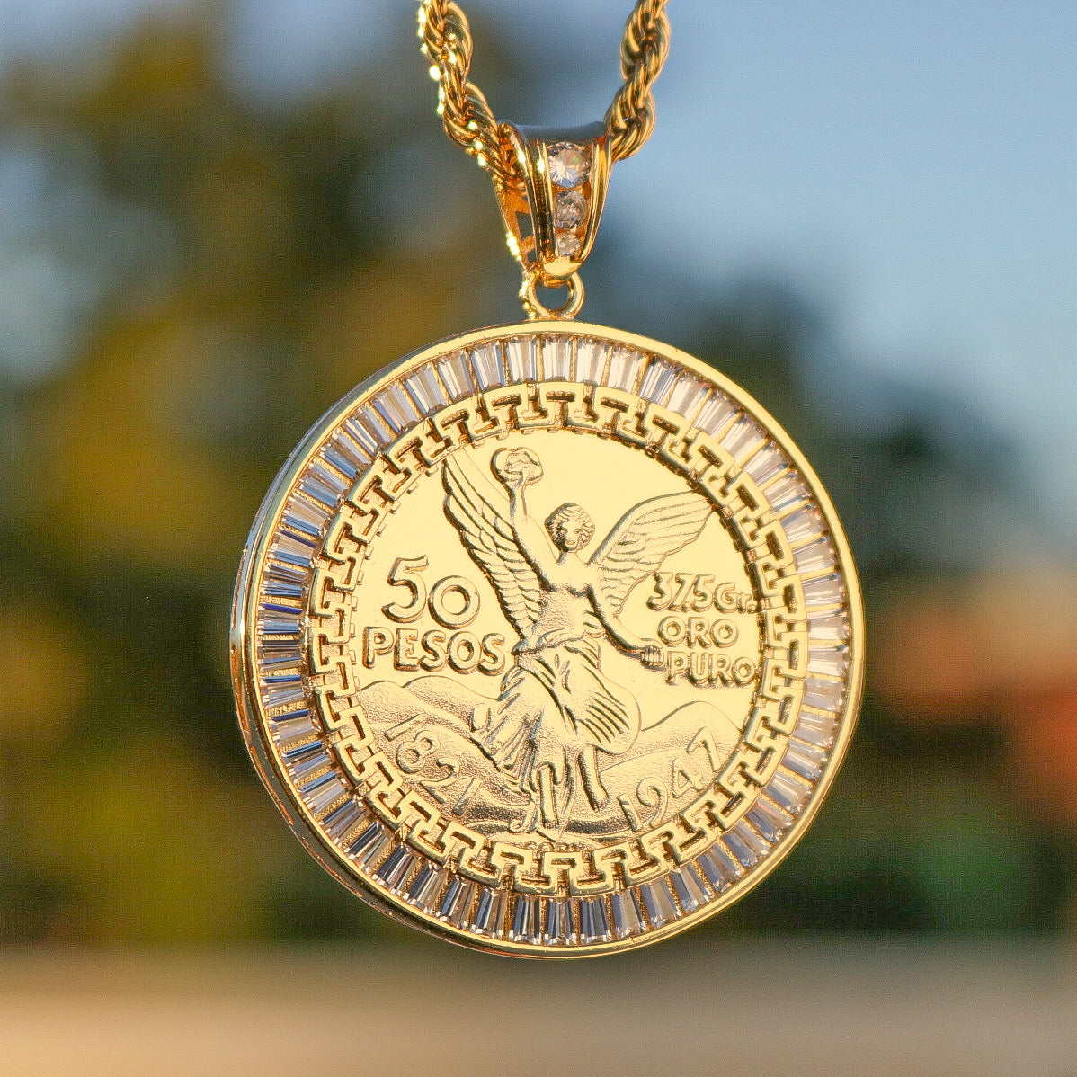 Baguette Diamond Centenario Pendant