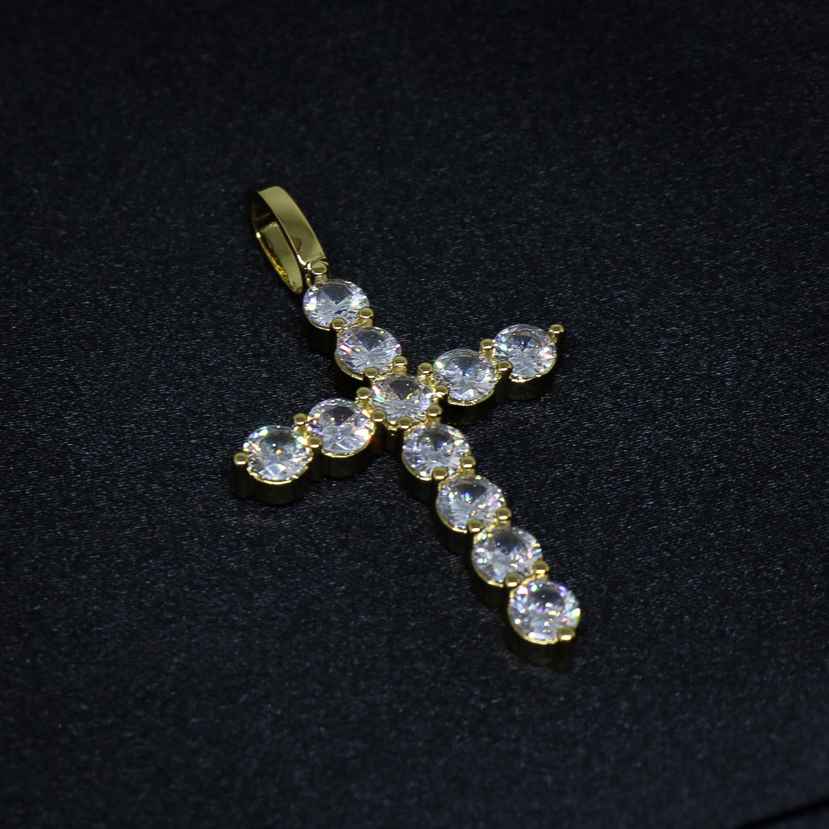 Diamond Cross Pendant - Gold