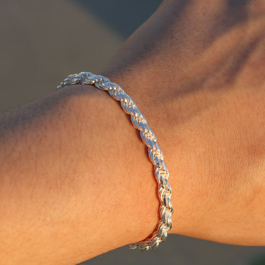 5mm Rope Bracelet - 925 Silver