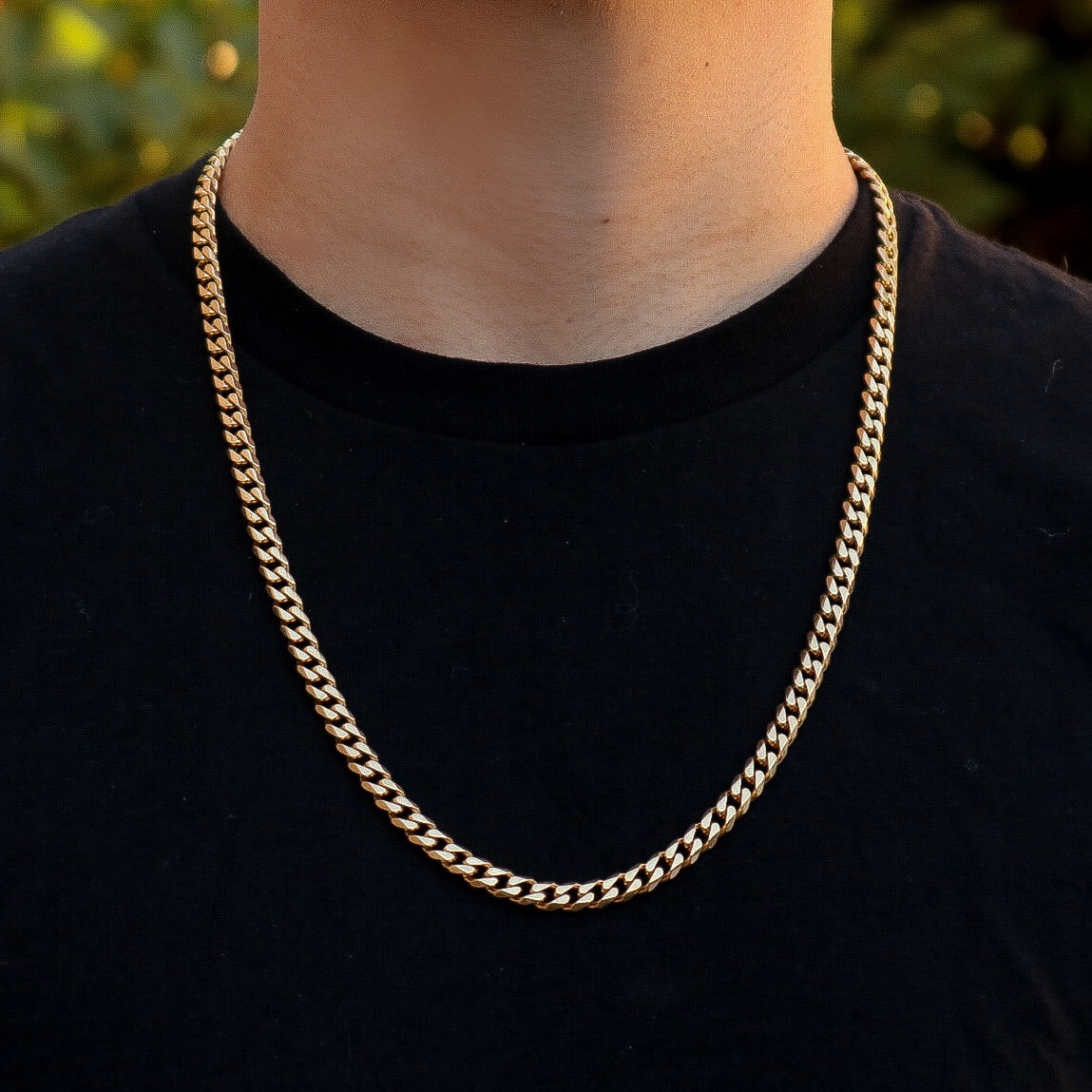 7mm Cuban Curb Chain Gold – Huerta Jewelry