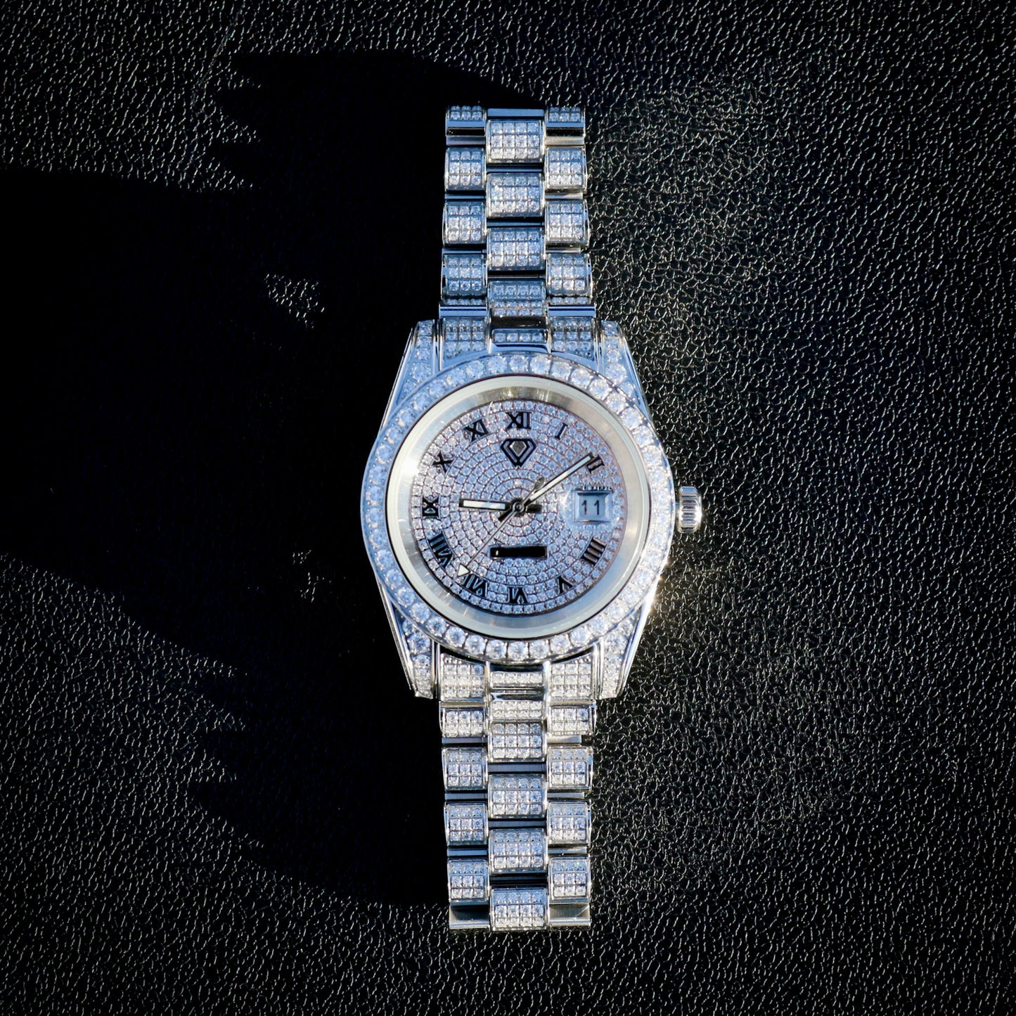 Fully Iced Huerta VVS Moissanite Watch - Premium 316L Stainless