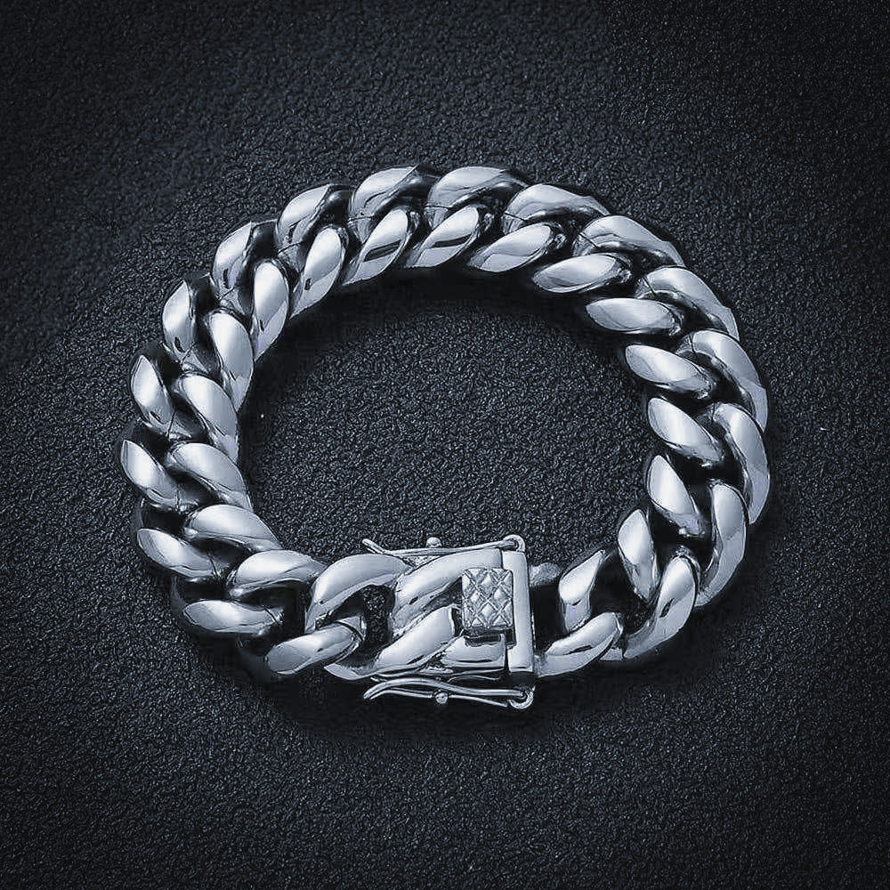 14mm Miami Cuban Bracelet - Premium 316L Stainless
