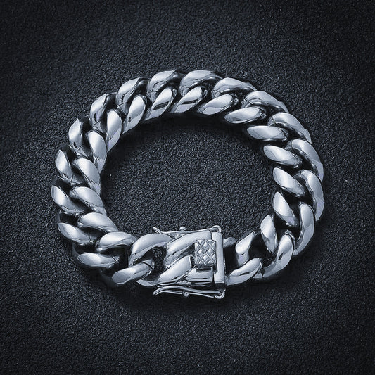 14mm Miami Cuban Bracelet - Premium 316L Stainless