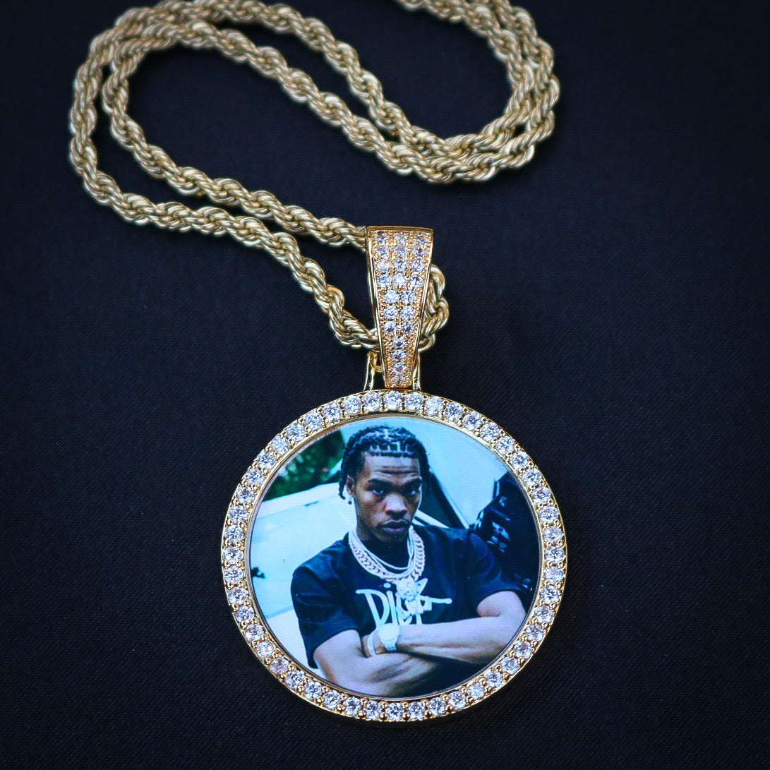 Custom Photo Pendant - Gold