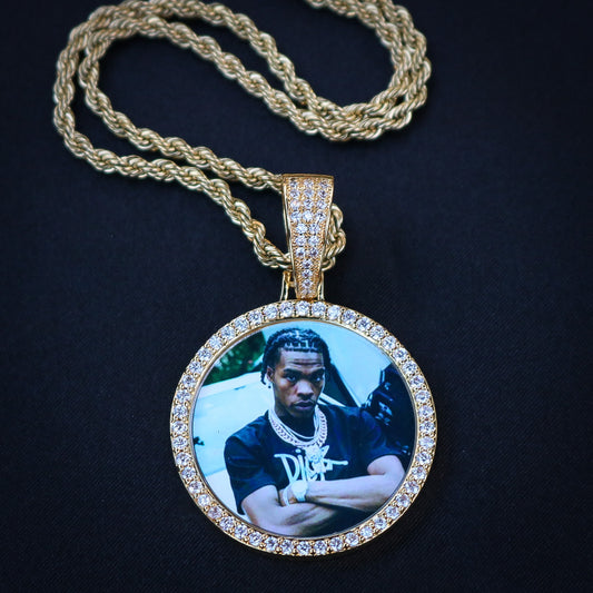 Custom Photo Pendant - Gold