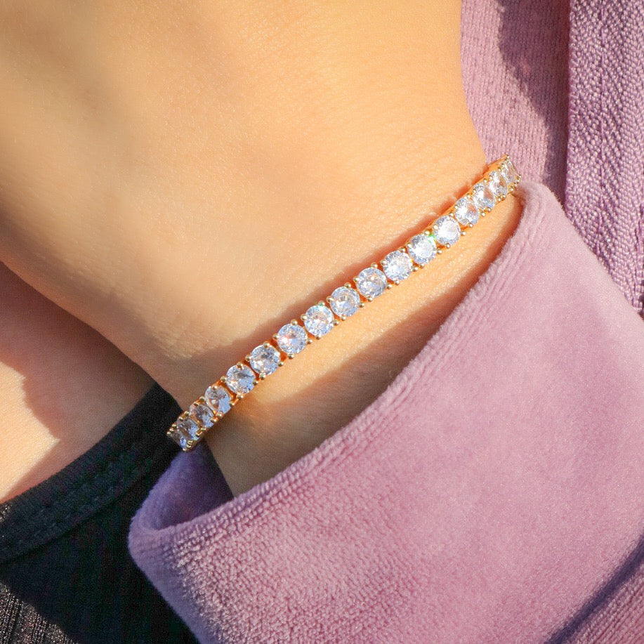4mm Tennis Bracelet - Gold