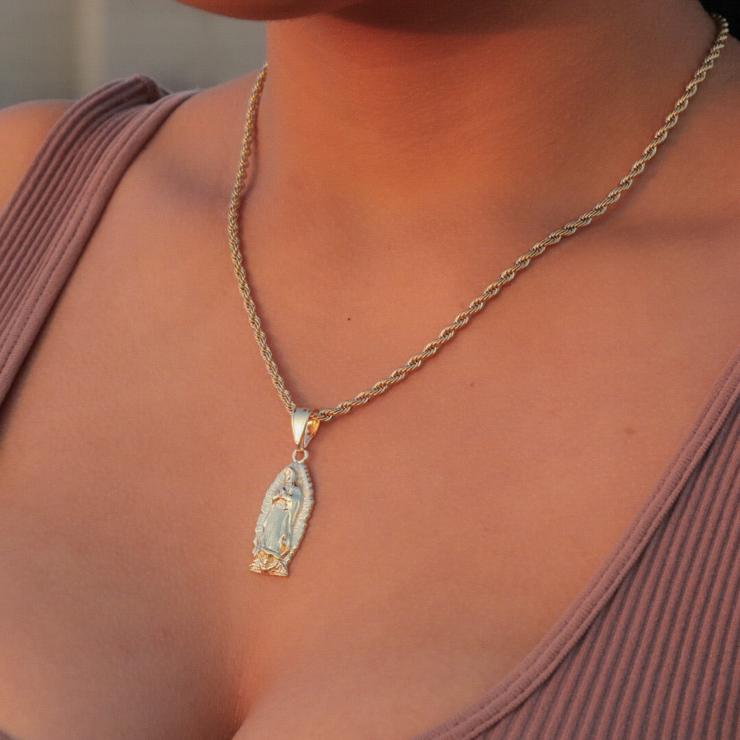 Virgin Mary Necklace - Gold