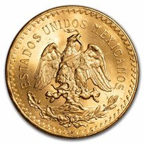 Authentic Mexican 50 Peso Centenario 22k Gold Coin (Random Year)