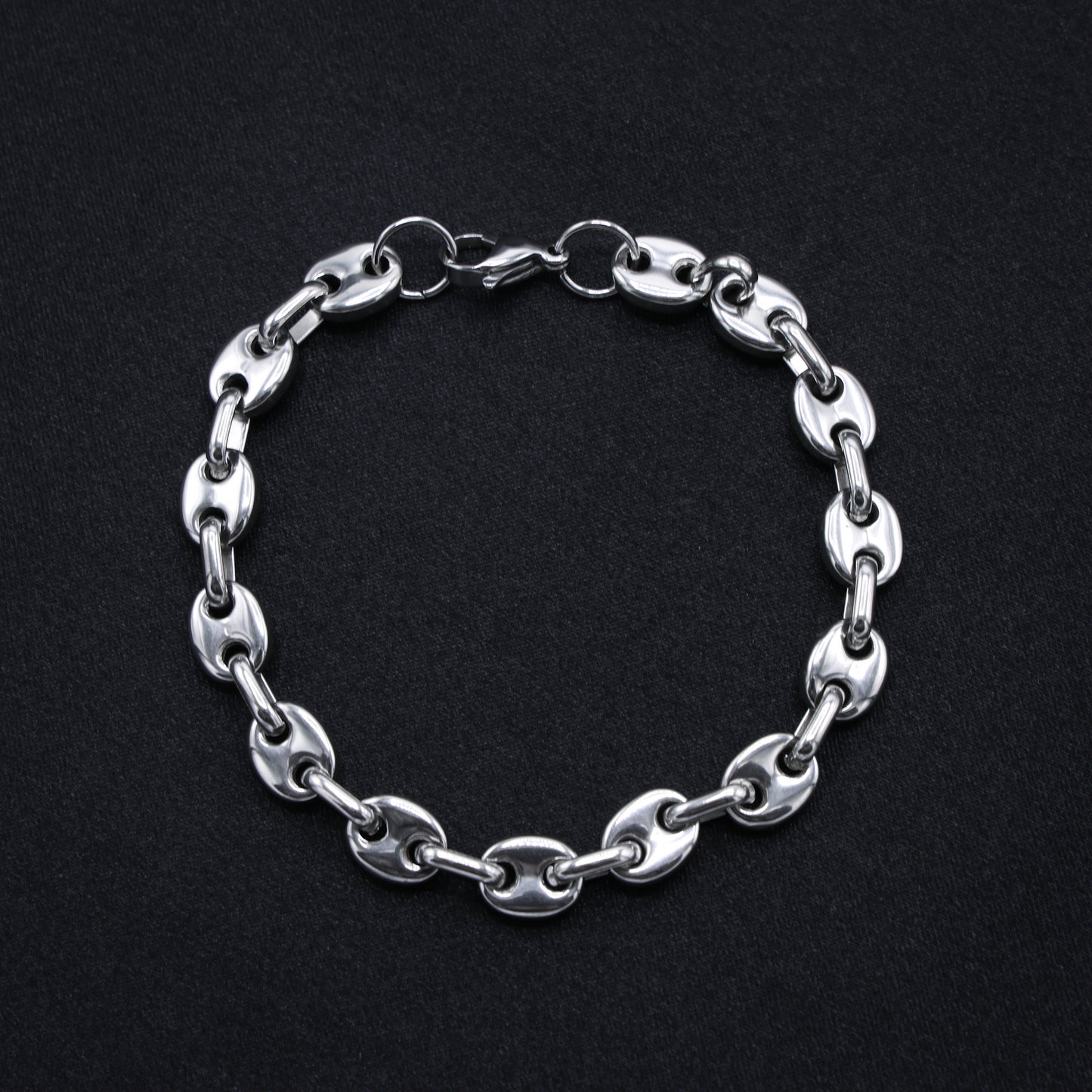 7mm Coffee Bean Bracelet - Premium 316L Stainless