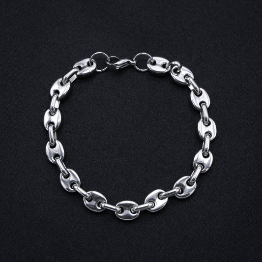 7mm Coffee Bean Bracelet - Premium 316L Stainless