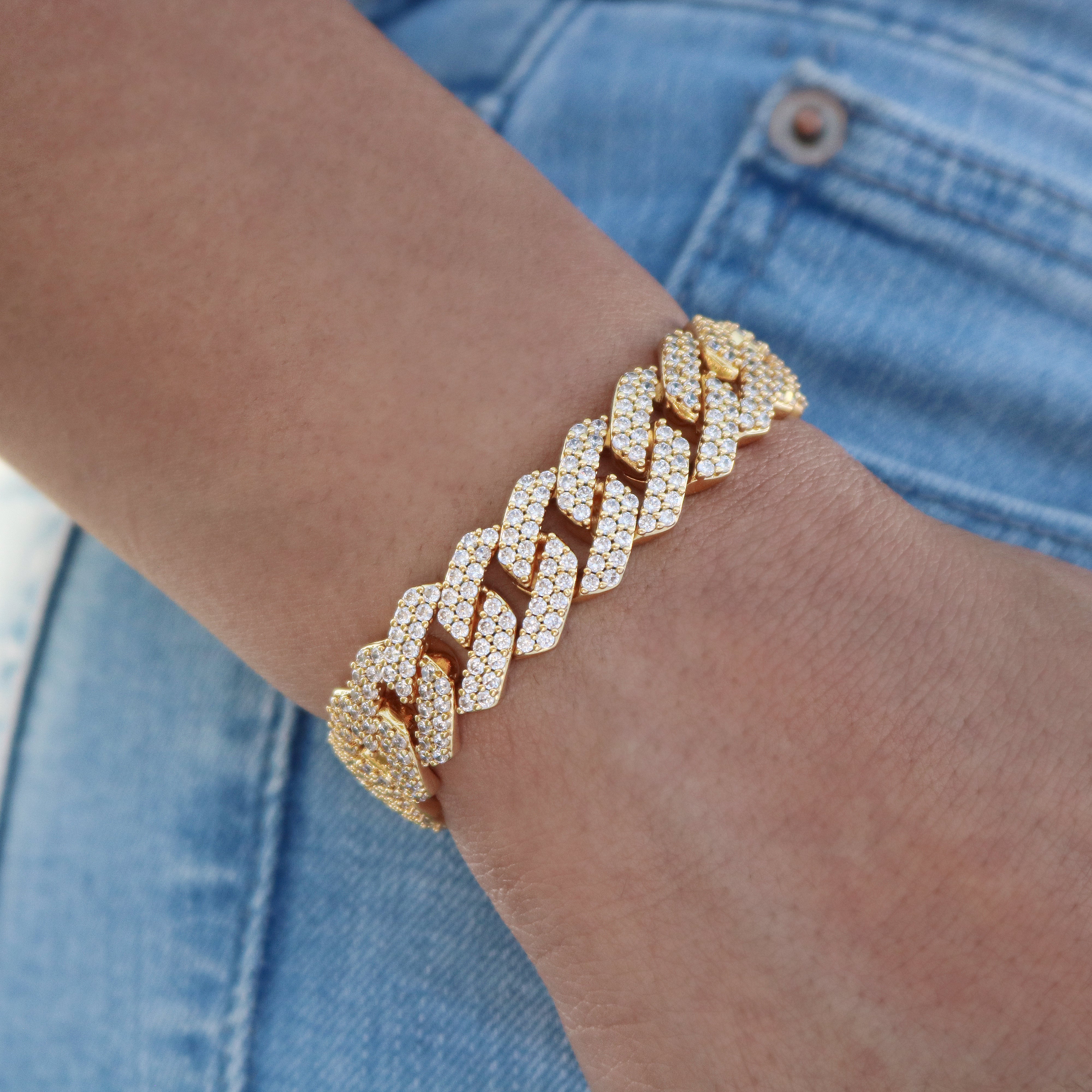 5mm Solid Miami Cuban Gold Bracelet | Uverly - UVERLY