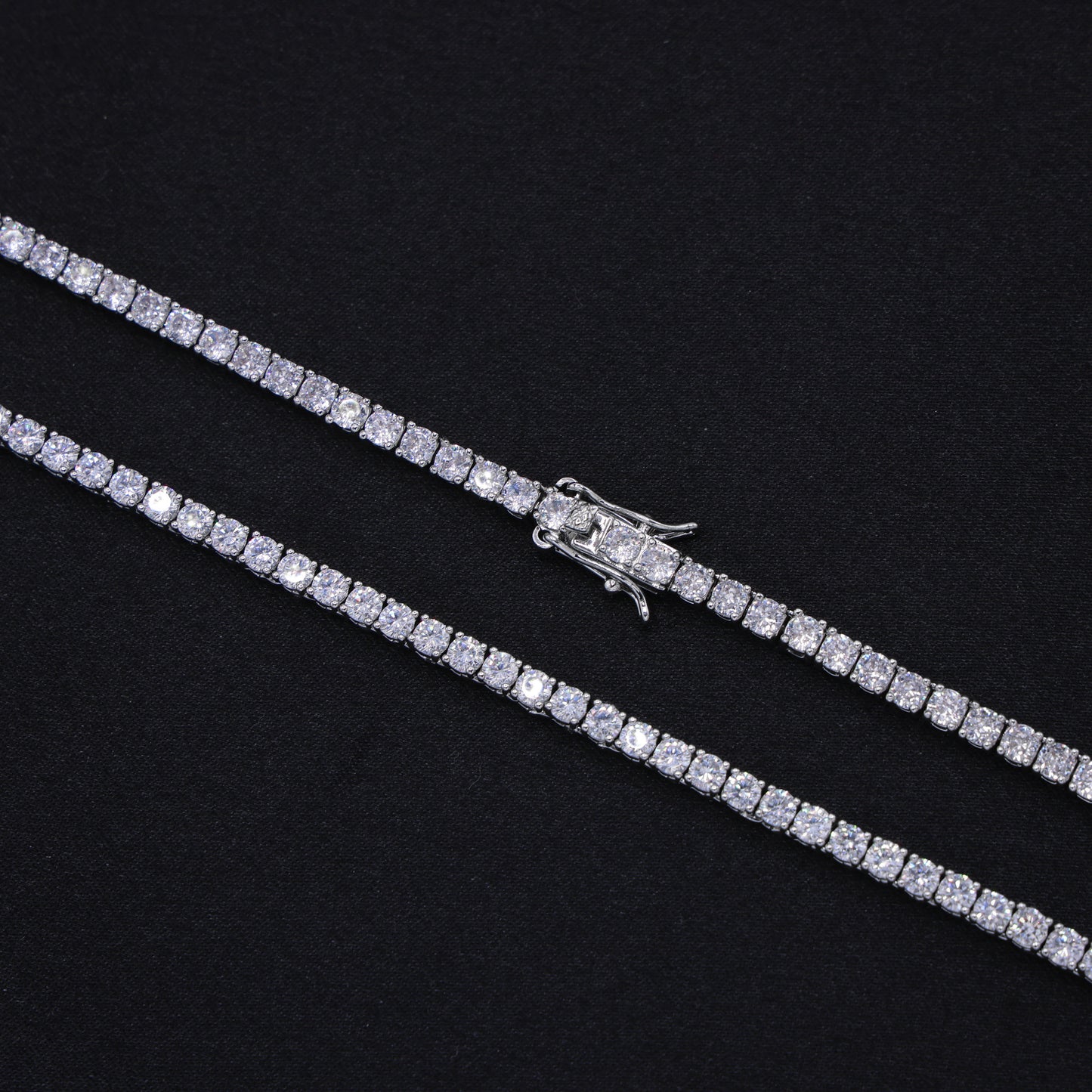 3mm Moissanite Tennis Chain - 925 Silver