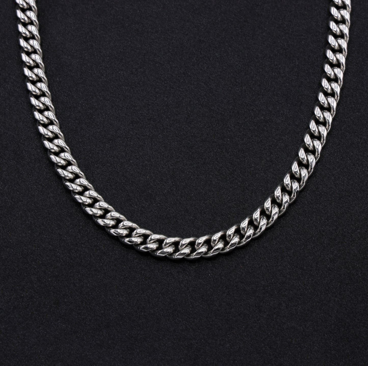 8mm Miami Cuban Chain (Iced Out Clasp) - Premium 316L Stainless