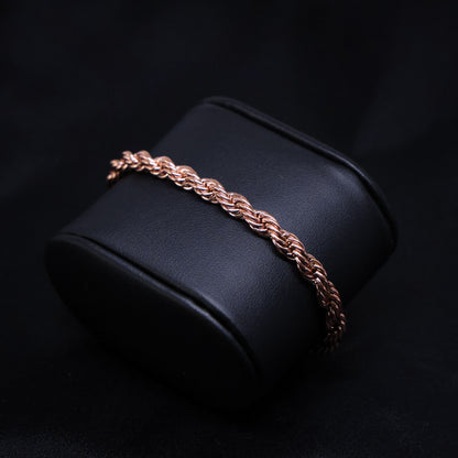 5mm Rope Bracelet  - Rose Gold