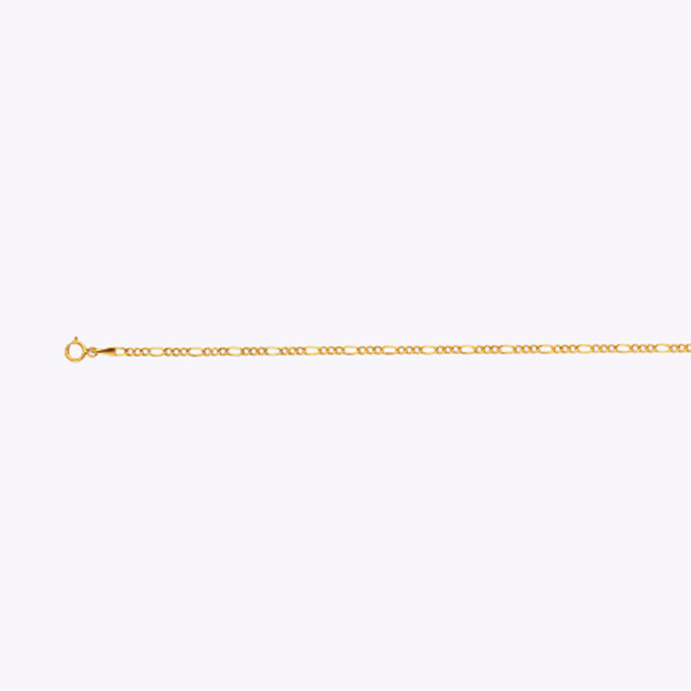 2mm Hollow Figaro Chain - 14k Gold