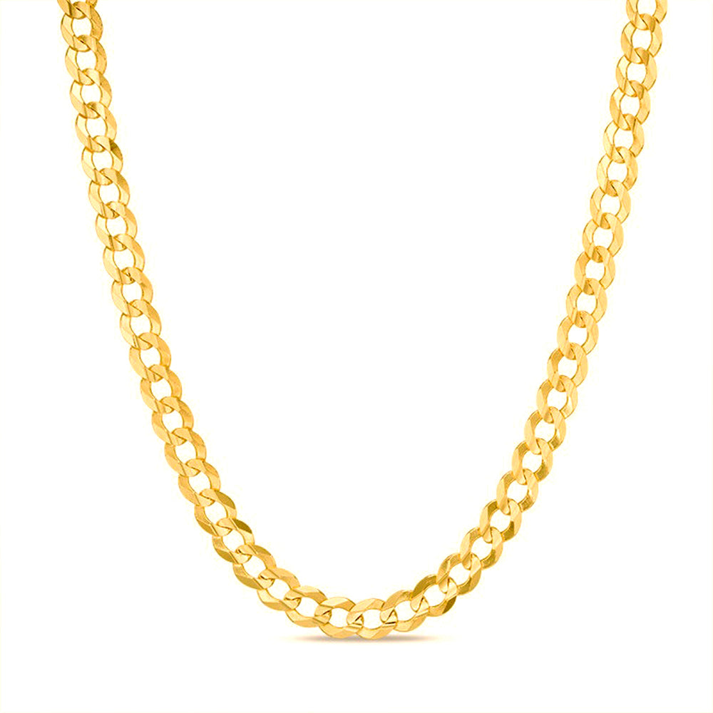 3.5mm Solid Curb Chain - 14k Gold