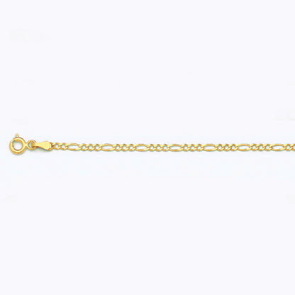 2mm Solid Figaro Chain - 14k Gold