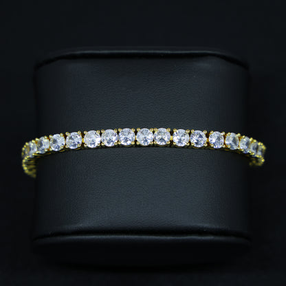 5mm Moissanite Tennis Bracelet - Gold over 925 Silver