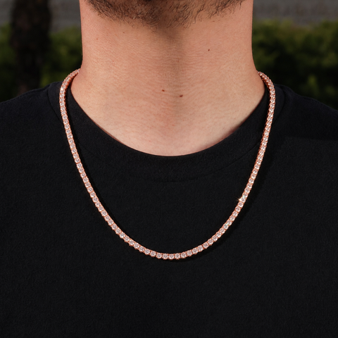 4mm Tennis Chain - Rose Gold