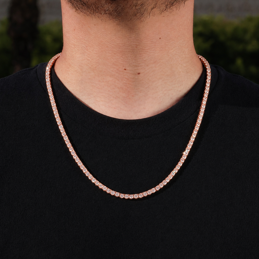 4mm Tennis Chain - Rose Gold
