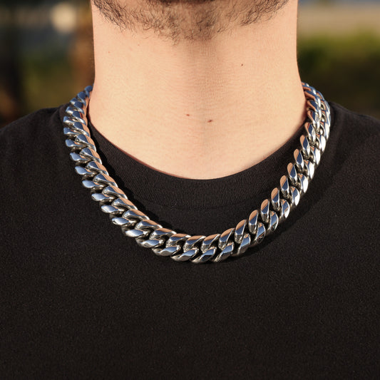 18mm Miami Cuban Chain - Premium 316L Stainless