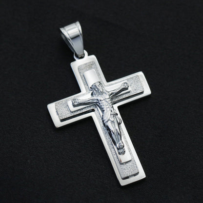 Multi Layer Jesus Crucifix - Premium 316L Stainless
