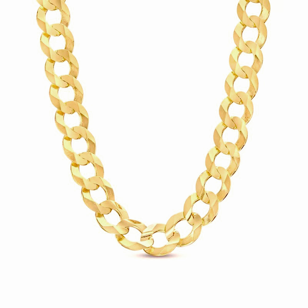 5.5mm Solid Cuban Curb Chain - 14k Gold