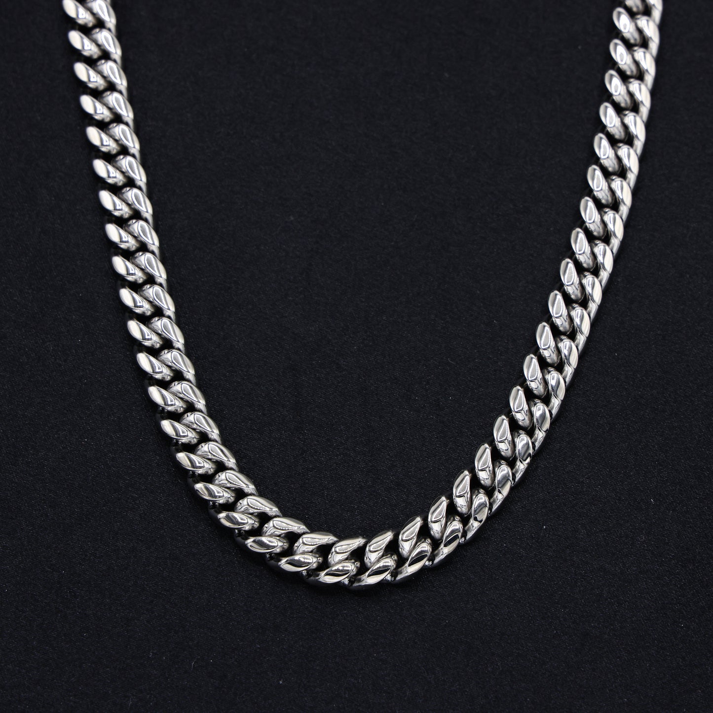 10mm Miami Cuban Chain (Iced Out Clasp) - Premium 316L Stainless