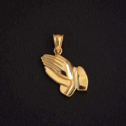 Praying Hands Pendant - Gold